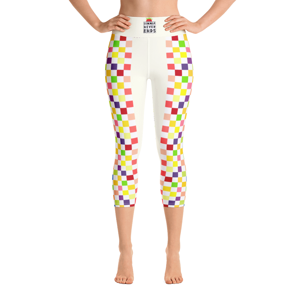 White - #3e4544b0 - Fruit White - ALTINO Yoga Capri - Summer Never Ends Collection - Stop Plastic Packaging - #PlasticCops - Apparel - Accessories - Clothing For Girls - Women Pants