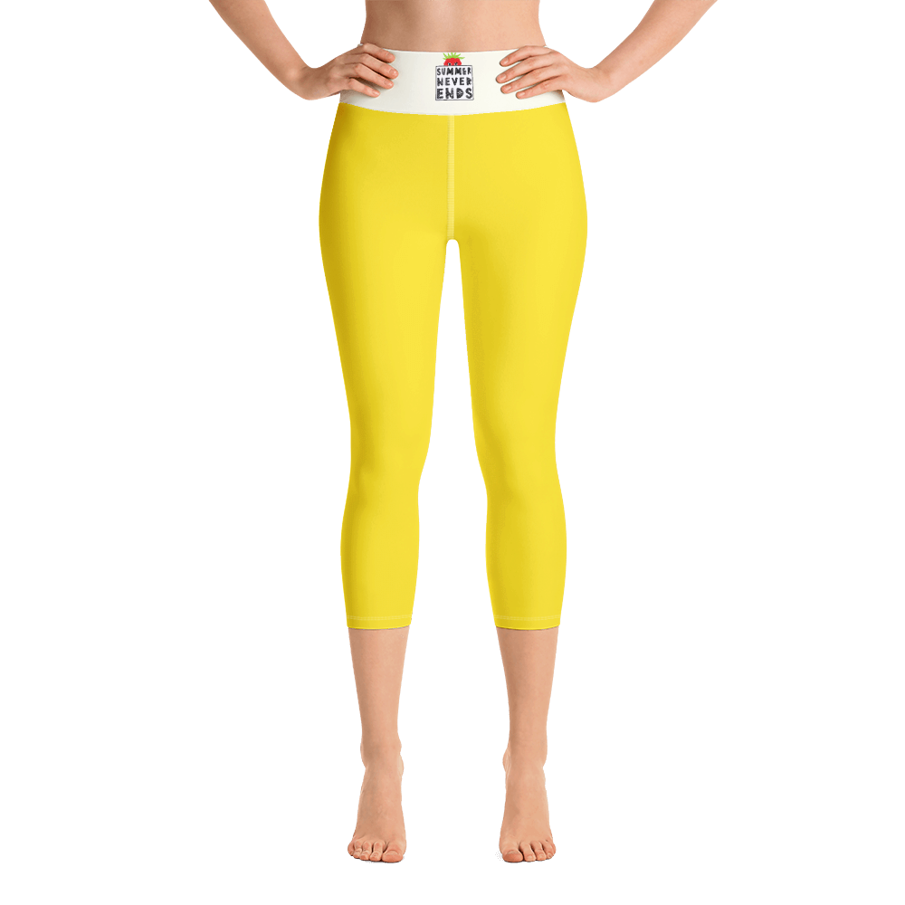 #ad329330 - Pineapple - ALTINO Yoga Capri - Summer Never Ends Collection